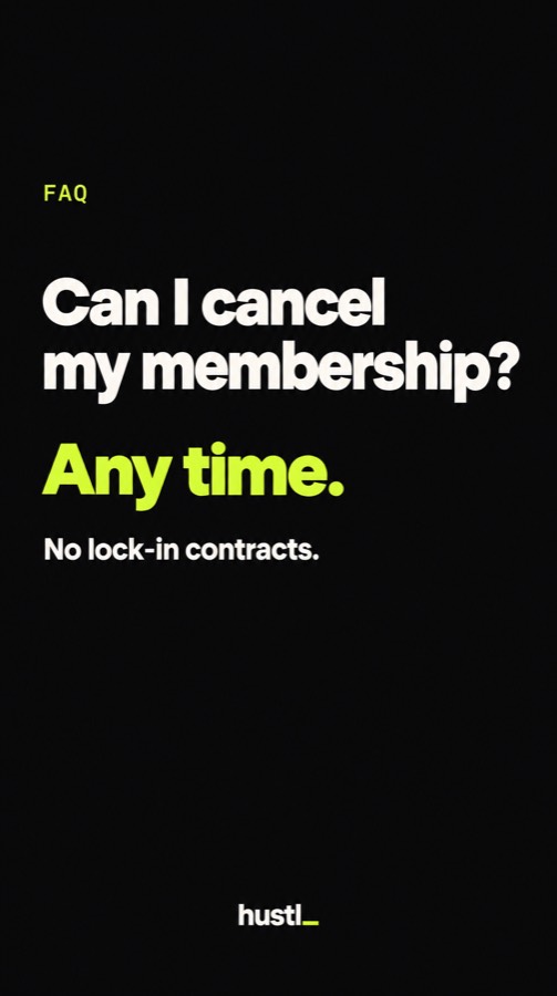 Can I cancel? Any time.