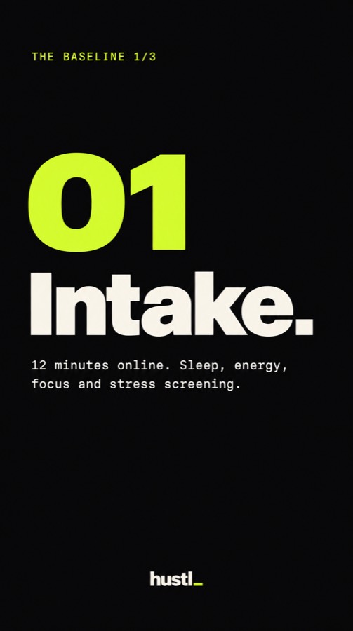 The Baseline 1/3: Intake.