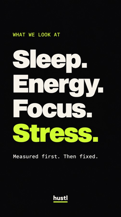 Sleep. Energy. Focus. Stress.
